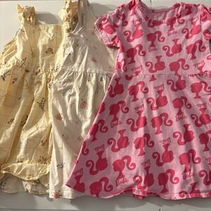 Kids Girls Mixed Lot Dresses Size 5T/6 Spring Summer Flowers Ruffles Barbie